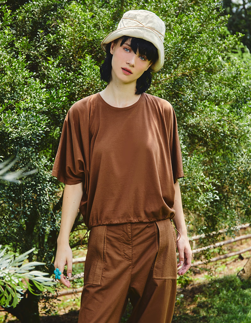 AW25 Patch Curve Loose Tee BL-9251019