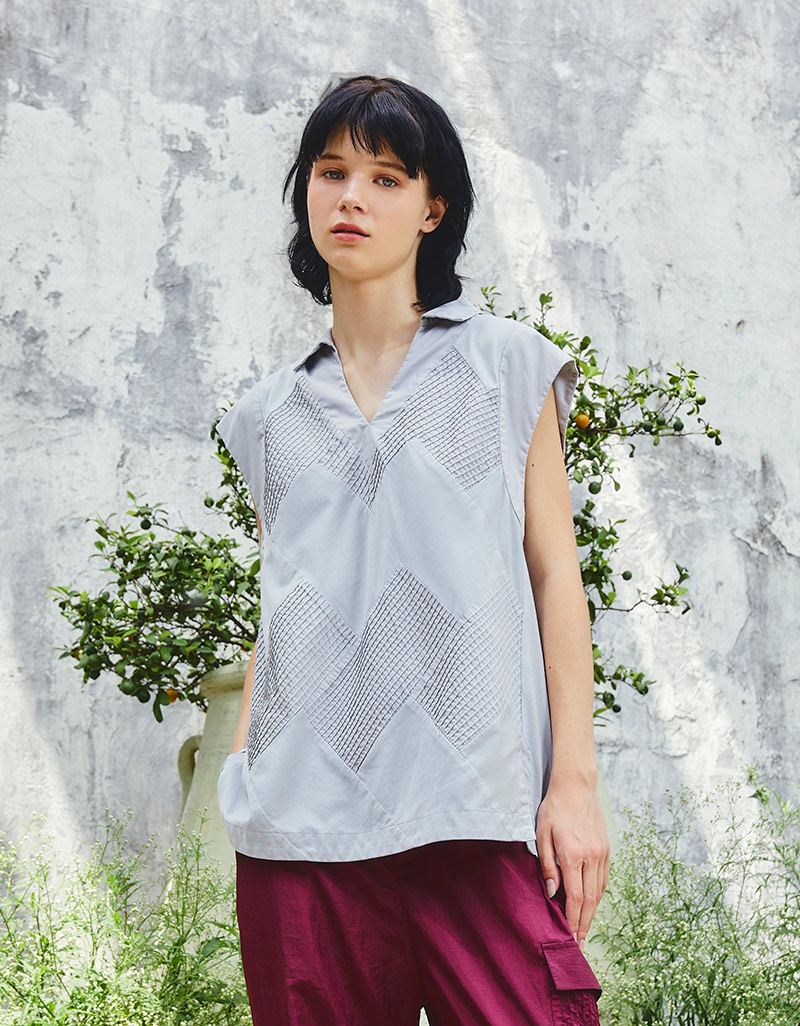AW25 Mono Angle Patch Jersey Vest BL-9251002