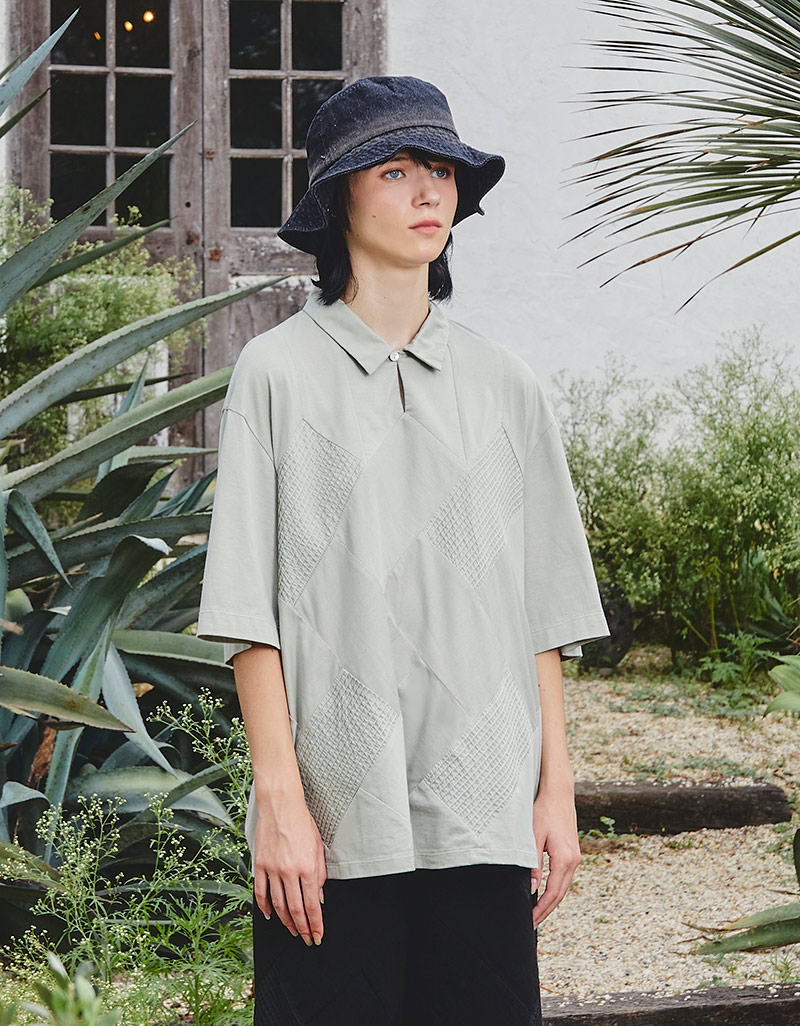 AW25 Gridcraft Polo Blouse BL-9251001