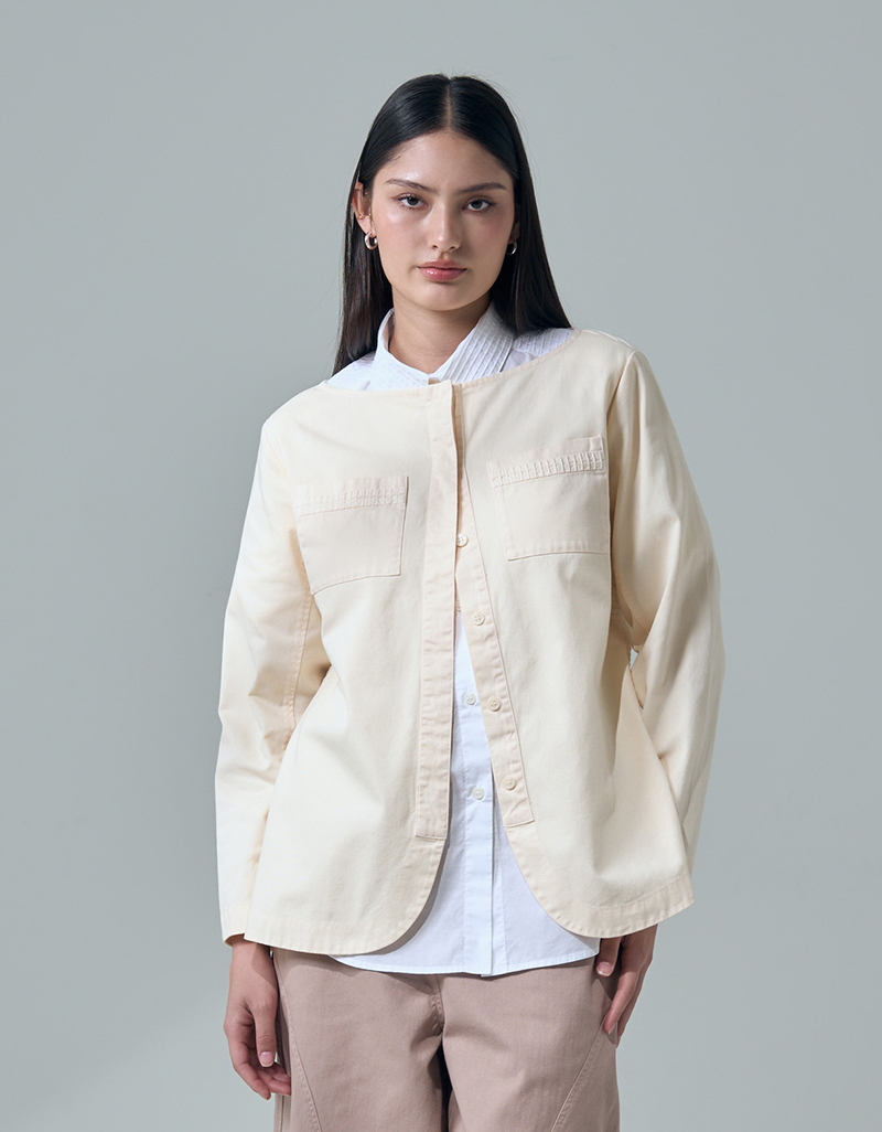 SS26 Wide Round Neck Jacket JK-9260506