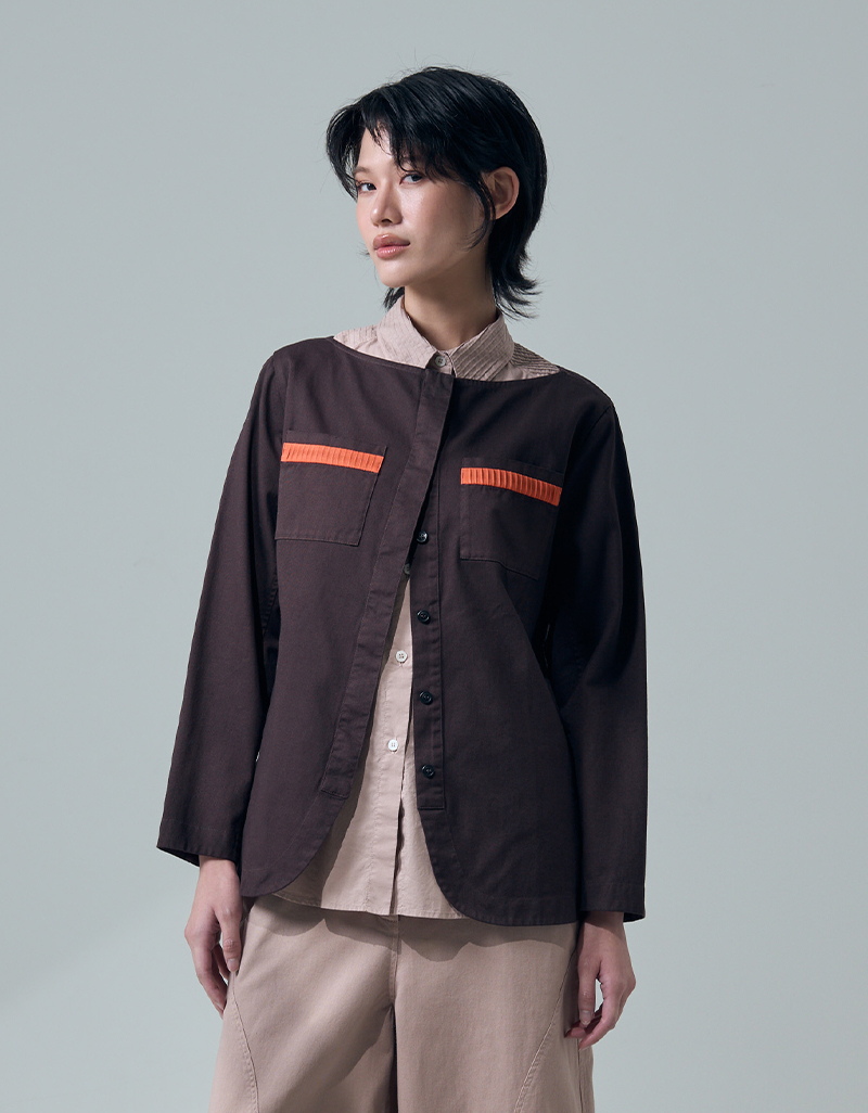SS26 Wide Round Neck Jacket JK-9260506