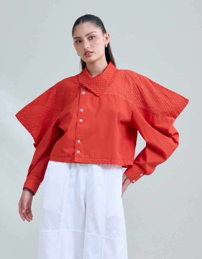 SS26 ZANPU BLOUSE BROWD BL-9260601
