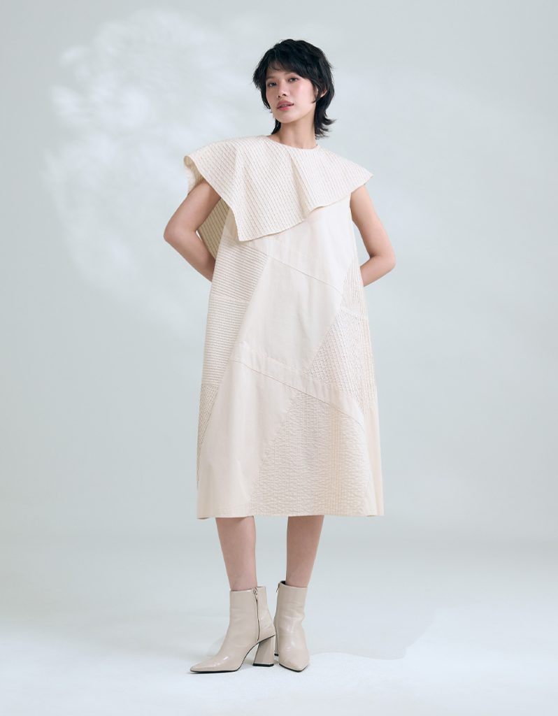 SS26 ZANPU DRESS BROWD DS-9260606