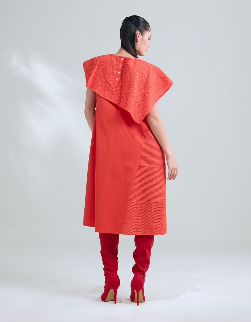 SS26 ZANPU DRESS BROWD DS-9260606