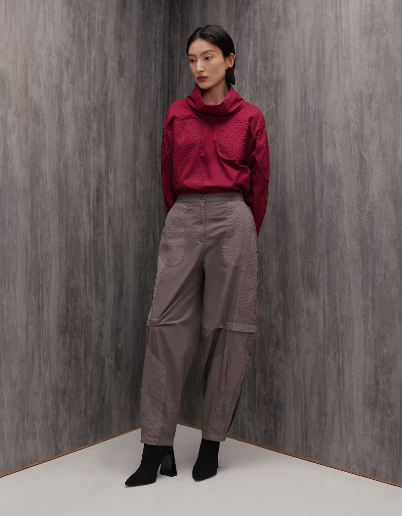 AW26 Pintuck Cargo Curve Pants PN-9261005